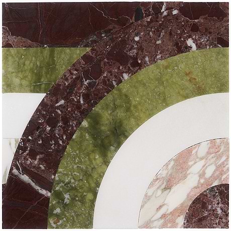 ARC Rainbow Multicolor 12X12 Polished Marble Mosaic: Pattern 30