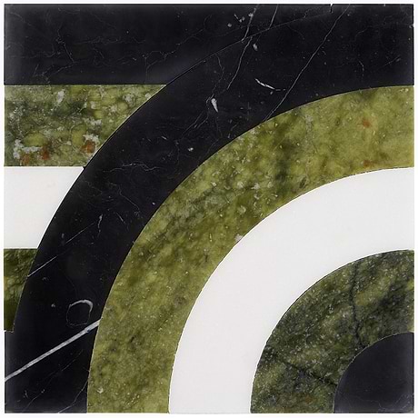 Arc Horizontal Soul Multicolor 12X12 Polished Marble Mosaic By Elizabeth Sutton