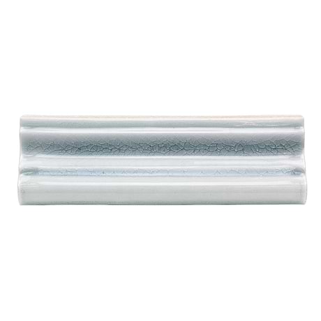 Nabi Arctic Blue 2x6 Crackled Glossy Glass Chair Rail Liner