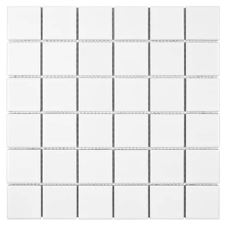 Serenity White 2x2 Matte Porcelain Mosaic