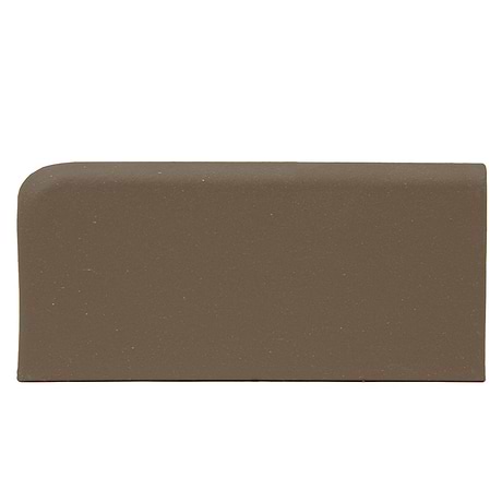 Elemental Chestnut Brown 4x8 Ceramic Quarry Tile Left Bullnose Corner  (12 per box)