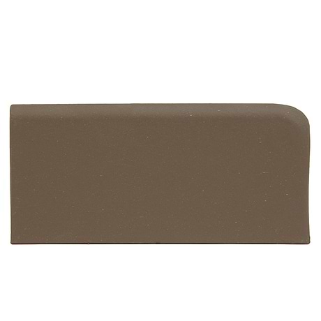 Elemental Chestnut Brown 4x8 Ceramic Quarry Tile Right Bullnose Corner  (12 per box)