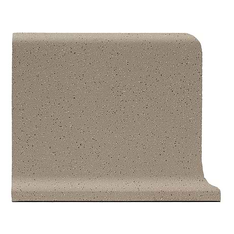 Elemental  Gray 6x8 Ceramic Quarry Tile Cove Base Left Outside Corner (14 per box)