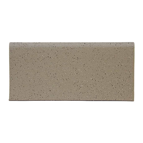 Elemental  Gray 4x8 Ceramic Quarry Tile Bullnose  (12 per box)