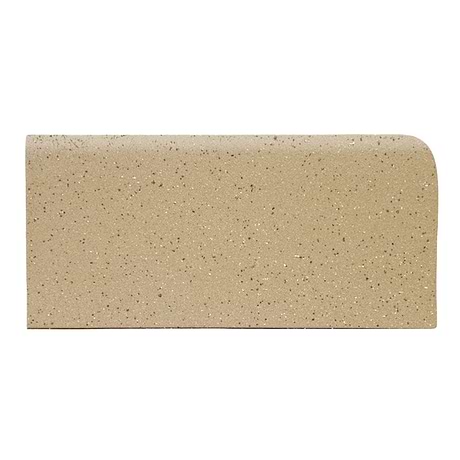 Elemental Beige 4x8 Ceramic Quarry Tile Left Bullnose Corner (12 per box)