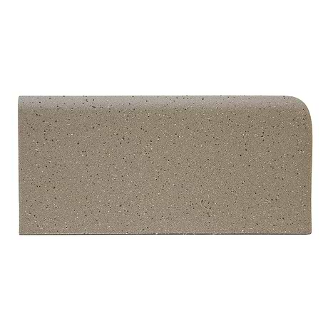 Elemental  Gray 4x8 Ceramic Quarry Tile Left Bullnose Corner (12 per box)