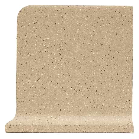 Elemental Beige 6x6 Ceramic Quarry Tile Cove Base Right Outside Corner (14 per box)