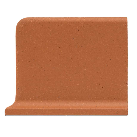 Elemental  Red 6x8 Ceramic Quarry Tile Cove Base Right Outside Corner (14 per box)