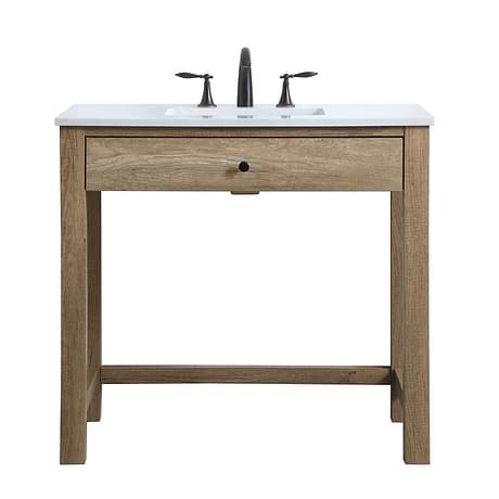 Murray Blonde Oak 36" Single Vanity with White Cultured Marble Top