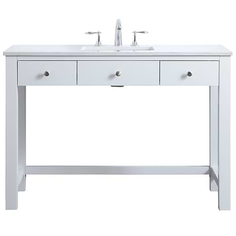 Murray White 48" Single Vanity with White Cultured Marble Top