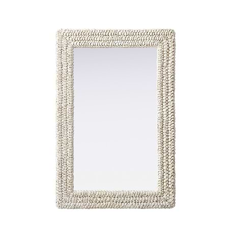 Marlis Ivory Corn Husk 24x36" Rectangle Mirror