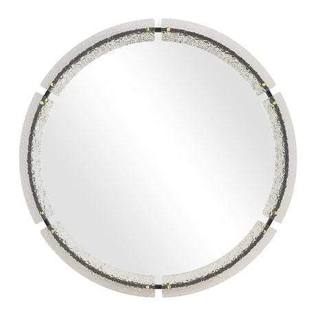 Khris Black and Acrylic 38" Round Mirror