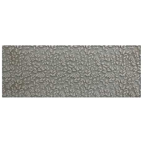 Sonya Flowers Bronze 6x16 Frosted Glass Tile