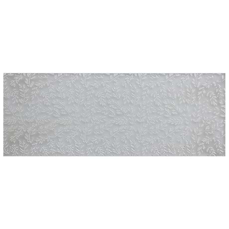 Sonya Flowers Pearl 6x16 Frosted Glass Tile