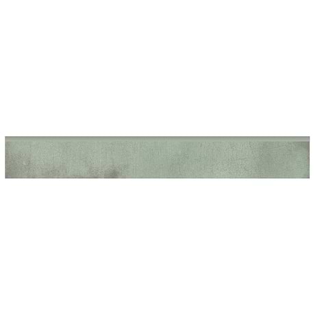Flatiron Aquamarine Green 3x24 Semi-Polished Porcelain Bullnose by Angela Harris