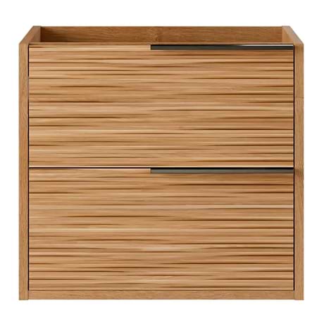 Kora Bamboo Faux Finish 24" Single Vanity with Black Handles without Top