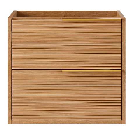 Kora Bamboo Faux Finish 24" Single Vanity with Gold Handles without Top