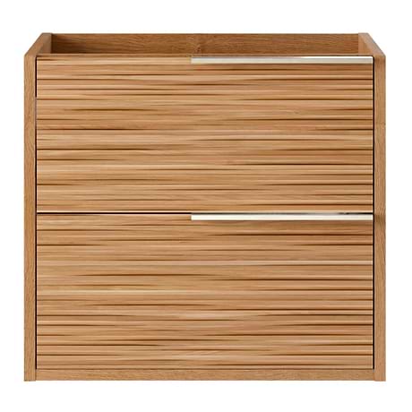 Kora Bamboo Faux Finish 24" Single Vanity with Silver Handles without Top