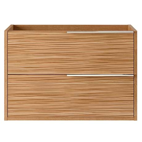 Kora Bamboo Faux Finish 32" Single Vanity with Silver Handles without Top