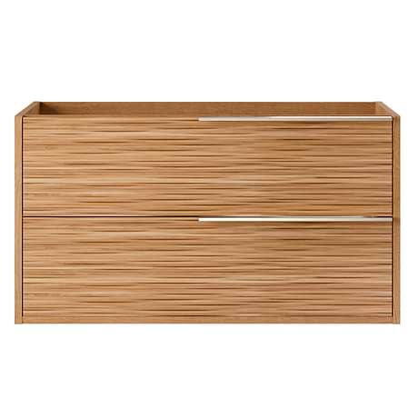 Kora Bamboo Faux Finish 40" Single Vanity with Silver Handles without Top