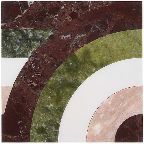 Arc Horizontal Rainbow Multicolor 12X12 Polished Marble Mosaic By Elizabeth Sutton