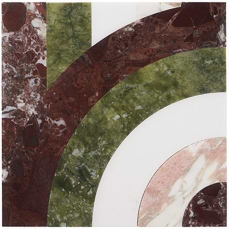 ARC Vertical Rainbow Multicolor 12X12 Polished Marble Mosaic