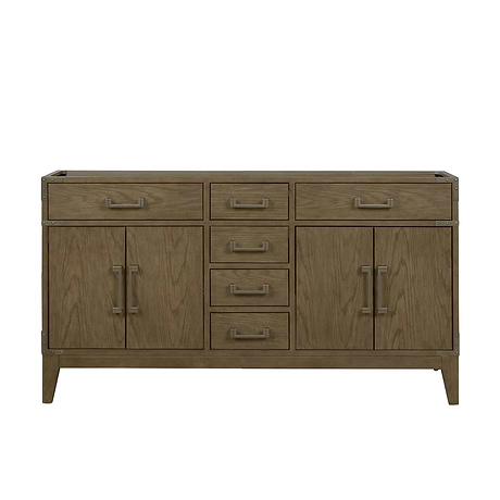 Aiden Gray Oak 60" Double Vanity without Top