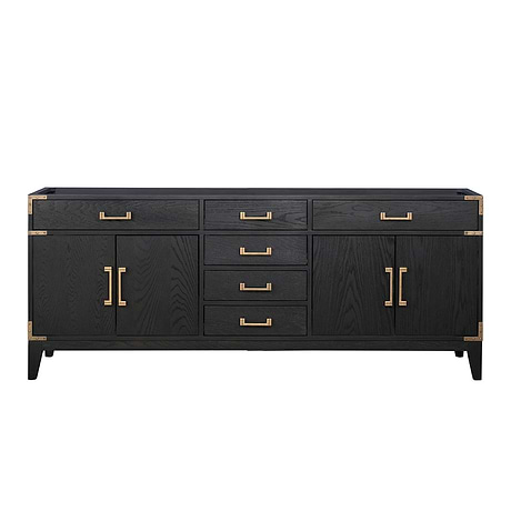 Aiden Black Oak 80" Double Vanity without Top