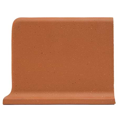 Elemental  Red 6x8 Ceramic Quarry Tile Cove Base Left Outside Corner (14 per box)