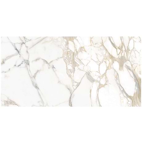 TilebarXL Marmi Slim Bernini Oro White 60x120 Polished Porcelain Slab