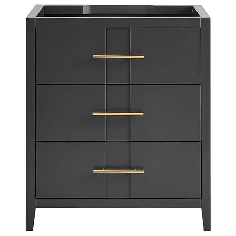 Iconic Charcoal and Gold 30" Single Vanity without Top