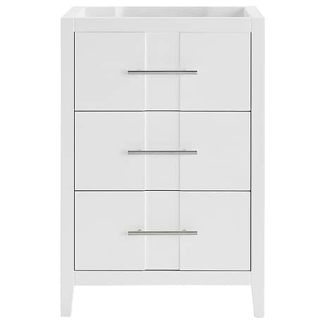 Iconic White and Silver 24" Single Vanity without Top
