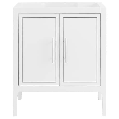 Province White and Silver 30" Single Vanity without Top
