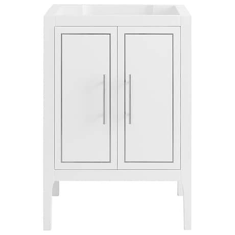 Province White and Silver 24" Single Vanity without Top
