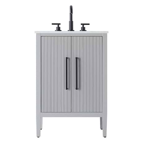 Juelle Gray 24" Single Vanity with Cultured Marble Top