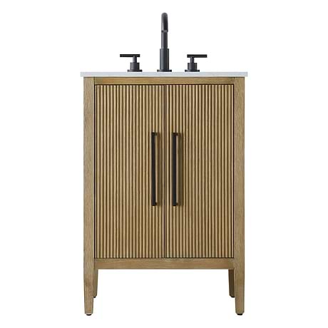 Juelle Honey Oak 24" Single Vanity with Cultured Marble Top