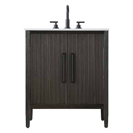 Juelle Chocolate Oak 30" Single Vanity with Cultured Marble Top