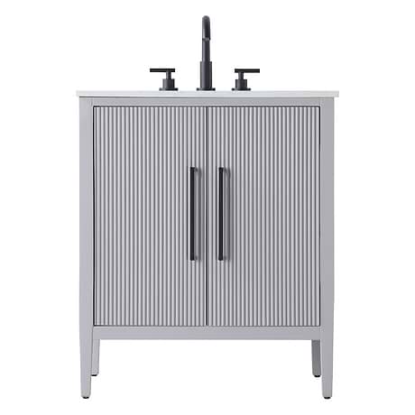 Juelle Gray 30" Single Vanity with Cultured Marble Top