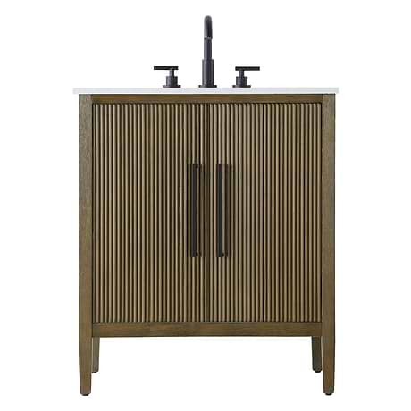 Juelle Hazel Oak 30" Single Vanity with Cultured Marble Top