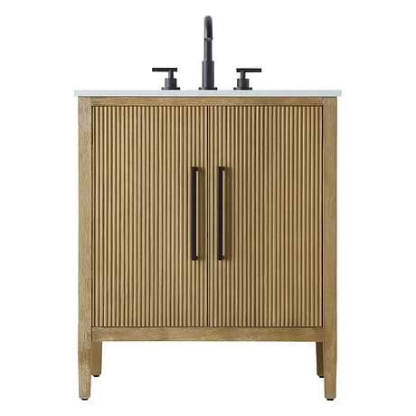 Juelle Honey Oak 30" Single Vanity with Cultured Marble Top