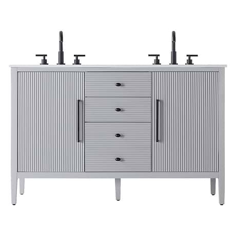 Juelle Gray 54" Double Vanity with Cultured Marble Top