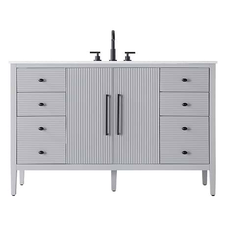 Juelle Gray 54" Single Vanity with Cultured Marble Top