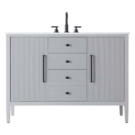 Juelle Gray 48" Single Vanity with Cultured Marble Top