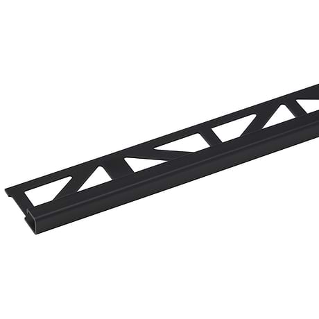 Essential Anodized Aluminum Matte Black 9/32" Square Shape Tile Cubline Trim