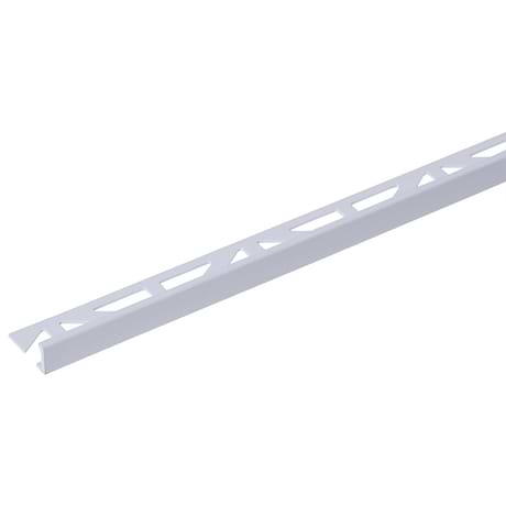 Essential Trims by Blanke Powder-Coated Sugar White 3/8" (10mm) Edge Protector Trim