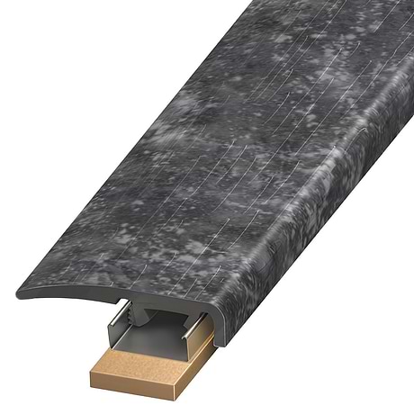 Renew LVT Metalcrete Charcoal 1.38x94" LVT Slim End Cap by Versatrim