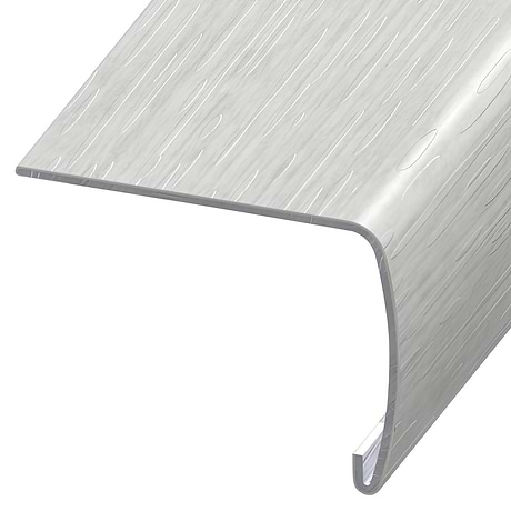 Fleetwood LVT Silver 2x1.5x94" VersaEdge Xtra Tall Stair Nose by Versatrim