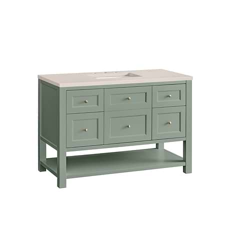 Breckenridge Breckenridge Smokey Celadon Green 48" Single Vanity with Eternal Marfil Quartz Top by JMV