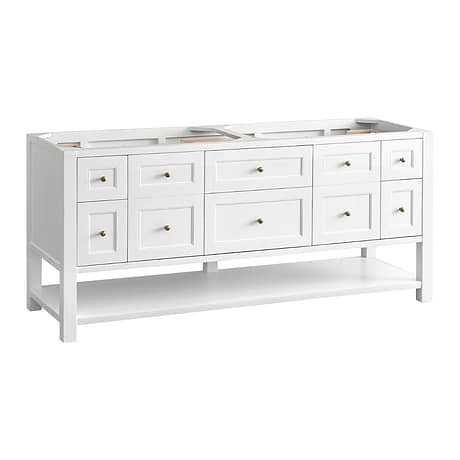 Breckenridge Bright White 72" Double Vanity without Top by JMV