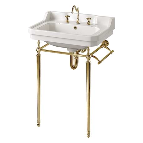 Wellington Brass 24" Single Vanity with Integrated White Porcelain Top by JMV